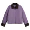 Chaqueta de solapa con bloques de color estilo retro japonés Rumeng, unisex, moda urbana de otoño, abrigo versátil extragrande para ir al trabajo