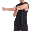 Camiseta sin mangas para hombre de algodón puro lavado vintage, peso pesado, estilo americano moderno, con hombros caídos, color liso, sin mangas, marca moderna, retro