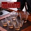 Juego de té, taza de té, cuenco, tapa de vidrio, juego de té de estilo japonés con patrón de martillo, juego de té de kung fu de nueve piezas, traje de oficina, entretenimiento