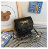 Estilo Tweed Lazo Niña Bolso de Moda Cruzado Cadena de Alta Gama para Niños Bolso de Hombro Accesorios de Moda para Salir