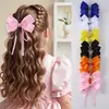 Nuevo Pasador de Pelo con Lazo de Diamante de Corazón Popular Transfronterizo Pasador de Pelo de Cinta Dulce Princesa Accesorios para Ropa Infantil Accesorios para el Cabello