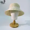 Chapéu de Sol Trançado de Fábrica, Chapéu de Pescador Fino Vazado de Aba Larga, Chapéu Dobrável de Verão, Chapéu de Sol para Proteção Solar Feminino