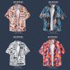 Moda de Verano Estilo Hawaiano de Playa Camisa Floral de Manga Corta para Hombre Talla Extra Camisa Fresca de Seda de Hielo con Sal Ropa de Hombre