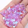 Red de 2022 elfo cálido mixto con arte de uñas Aurora Fantasma púrpura diamante con forma de aurora diamante de fondo plano joyería para uñas