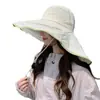 Sombrero de Protección Solar para Exteriores para Mujer, Protección Solar de Verano, Anti-UV, Ala Ancha, Secado Rápido, Protección del Cuello, Chal, Sombrero de Pescador para Montañismo