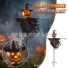 Decoração de Halloween transfronteiriça, luz de estaca de jardim montada no chão, espantalho fantasma, luz de gramado