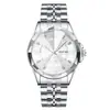 Reloj de Pulsera para Hombre de Moda Transfronteriza de Comercio Exterior, Luminoso, Resistente al Agua, Doble Calendario, Correa de Acero Inoxidable, Reloj de Cuarzo, Reloj de Pulsera para Hombre
