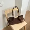 Estilo Coreano 2026 Verão Nova Versão Coreana Fashionável Chique Cordão Plissada Nicho Bolsa de Axila Feminina Bolsas de Mão de Ombro Único