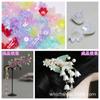 10mm Orquídea Lirio con cuentas Accesorios pequeños Hecho a mano con cuentas DIY Pétalos Material antiguo Perla de imitación Colgante de flor