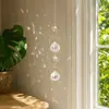 Fornecimento direto transfronteiriço de ornamentos coletores de luz série lua e estrela de ouro e prata, decorações de jardim, pingentes de cristal e apanhadores de sol