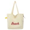 Bolsa Tote Casual Simples de Grande Capacidade para Moda e Deslocamento de Primavera e Verão, Bolsa de Ombro de Tecido Leve que Combina com Tudo para Estudantes do Sexo Feminino em Aula