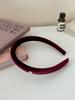 Estilo francês cor sólida rodada esponja de veludo headband outono einverno elegante alta Crânio top hairpin cor Coreano esponja de veludo acessórios para o cabelo