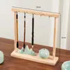 Soporte Creativo para Joyería Madera Maciza Escritorio Adorno para Llaves Colgador de Collares Estante de Almacenamiento Pasillo Estante de Almacenamiento Multifuncional Gancho