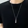 Plata pura S925 joyería taoísta colgante retro de energía protectora con cinabrio, estilo chino adorno giratorio esotérico collar