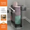 Cesta de almacenamiento para colchoneta de yoga, estante de almacenamiento para equipo deportivo y de fitness, carrito estante pequeño, estante para bádminton con ruedas para uso doméstico