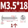 Tornillos Autorroscantes de Acero Inoxidable 304 con Cabeza Redonda y Cruz con Arandela M1.4M2M2.6M3M4M5 Chapados en Oro