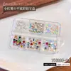 Nuevas Decoraciones de Arte para Uñas con Pedrería de Colores de 6 Rejillas, Populares en Xiaohongshu, Pedrería de Estrella de Cinco Puntas y Redonda de Fondo Plano, Accesorios para Uñas Estilo Ins