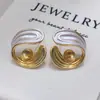 Joyas hechas a mano DIY aretes de perlas, soportes vacíos para aretes de perlas, accesorios para aretes estilo corte francés al por mayor