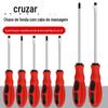 Fábrica atacado massagem alça chave de fenda liga de aço de alta resistência cruz plana chave de fenda chave de fenda ferramenta manual