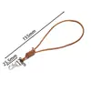 Lanyard de Cuero Gamuzado con Hebilla de Metal para Colgante, Lanyard de Cuero Gamuzado Semi-Terminado, Colgante Tejido a Mano, Lanyard de Muñeca