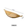 Plato con Forma de Barco de Bambú para Cocina Japonesa y Coreana, Plato para Sashimi con Asa, Plato con Forma de Croissant, Cesta para Bocadillos, Cesta de Bambú para Comida Frita