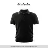 Polo de Verano de Punto Trenzado Talla Grande para Hombre, Estilo Coreano, Versátil, Moderno, Corte Holgado, Camiseta Corta para Gimnasio, Tendencia