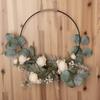 Decoração de casa qiliier pequena rosa chá pendurada na parede design de flor artificial buquê de casamento decoração de parede CF01001