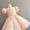 Aliexpress Vestido de Princesa Infantil para Meninas Modelo Brilhante Passarela Aniversário Vestido de Noite Florista Pequeno Apresentação Fantasia