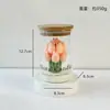 Taza de Flor de Tulipán Vela Aromática de Cera Ins Atmósfera Amante Regalo de Vacaciones Taza de Vidrio Aromática a Flor de Cera