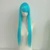Peluca de cosplay de pelo largo con parche para un ojo en un lado y flequillo lateral, adecuada para convenciones de anime, estilo bidimensional, peluca de cabeza completa de fibra sintética de alta temperatura