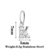 Nuevo Colgante de Acero Inoxidable Letra Zirconia Venta Caliente Accesorios para Collares Pendientes DIY 26 Dijes de Letras Inglesas A-Z