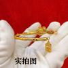 Vietnam Shajin Loto Bambú Reporte Pulsera de la Paz Método Antiguo Color Dorado Bambú Pulsera Sólida para el Cumpleaños de la Novia