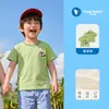 Ropa de bebé, camiseta informal de manga corta para niños, algodón con dibujos animados, top de media manga para niñas, camiseta fina de verano para bebés