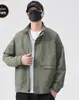 Chamarra con cuello mao para hombre, abrigo de otoño, nueva tendencia 2026, top de trabajo holgado, chaqueta casual versátil para hombre