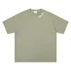 Camiseta Masculina Listrada de Manga Curta Estilo Coreano, Peso Pesado, Novo Modelo Verão 2026, Gola Pequena, Blusa Casual Solta de Meia-Manga