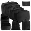 Conjunto de Armazenamento de Viagem com Compartimentos para Organização Fácil, Conjunto Multifuncional de Sete Peças para Organização Doméstica e Armazenamento Portátil