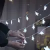 Venda Quente Transfronteiriça Luzes de Fio de LED Estrela Cinco Pontas Céu Estrelado Lanterna a Pilha Decoração de Casamento Quarto Feriado Natal