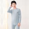 Roupas íntimas térmicas de outono e inverno para adolescentes Roupas de outono para crianças grandes Calças de outono Cor Algodão Base terno Pijama fofo para crianças