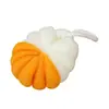 Esponja de baño de calabaza bicolor, tamaño grande, ultrasuave, crea una espuma rica para una exfoliación y un baño a fondo, viene con un cordón para colgar