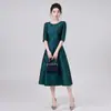 Vestido Casual para Fiesta 2026 Verano Comercio Exterior AliExpress Color Sólido Estilo Vintage Simple Suministro desde Almacén en el Extranjero