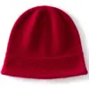 Gorro de punto 100% cachemir puro para mujer, nuevo estilo otoño/invierno, tejido, cálido, engrosado, con protección para las orejas y diseño con capucha