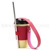 Vaso de té con leche personalizado funda de cuero para agua caliente funda de cuero PU aislante del calor antideslizante funda para vaso bebida refresco funda protectora funda para regalo