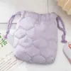 Bolsa Sencilla para Cámara Estilo Coreano, Linda Bolsa de Almacenamiento Acolchada de Algodón para Cámara Instantánea, Bolsa Portátil con Cordón, Resistente a Arañazos para Exteriores