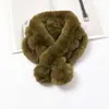 [Doble bola 12 bolas] Versión coreana de bufanda de felpa de imitación de piel de conejo Rex para mujer, bufanda cálida de otoño e invierno para estudiantes, jersey
