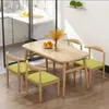 Mesa de jantar para espaços pequenos, conjunto de mesa e cadeiras de jantar moderno minimalista, mesa retangular, mesa e cadeiras casuais para restaurante de fast-food