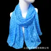 Lenço de Seda com Bolinhas Estilo Moda Coreana e Japonesa, Lenço Longo Leve e Respirável de Chiffon para Primavera e Outono, Lenço Decorativo com Proteção Solar para Sair