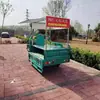 Triciclo Eléctrico con un Estante de Exhibición, Estante para Brochetas Fritas, Carrito de Vendedor Ambulante, Varios Estantes para Snacks, Parrilla de Plancha de Hierro