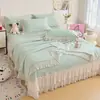Juego de Tres Piezas para Cama con Falda y Colchoneta de Malla Refrigerante de Alto Peso de Etileno, Modelo Nuevo 2026
