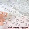 Venta al por mayor de cuentas de cristal con forma de copo de nieve de 10x12 mm con agujeros horizontales para pulseras y collares hechos a mano para DIY