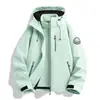 Jaqueta 3 em 1 para uso externo para homens e mulheres, outono e inverno, com capuz, quente, conjunto de duas peças destacável, roupa personalizável para grupos, jaqueta masculina